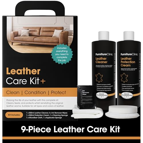 Furniture Clinic Large Leather Care Kit, For Cleaning & Protection | Includes…