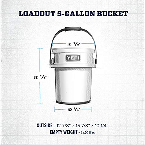 Image of YETI Loadout 5-Gallon Bucket, Impact Resistant Fishing /Utility Bucket
