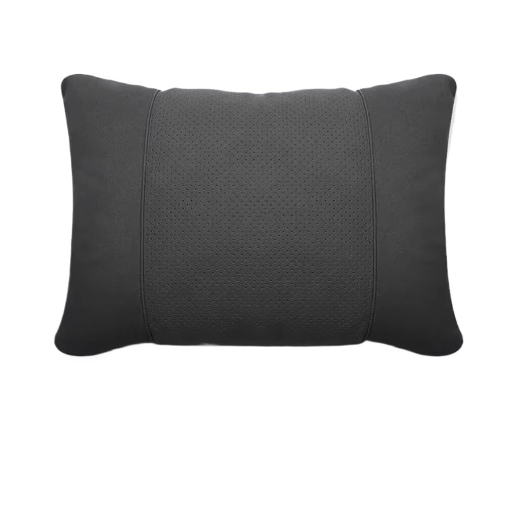 KAUWYEHD Car Seat Accessories Fit For Tesla For Bmw Suede Headrest Neck Pillow Car Seat Waist(Black Waist Pillow)
