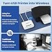 Xiiaozet Wireless Print Server, Share an USB Device Over LAN, Support 99% of Printers and Scanners, Multiple Protocols & Modes, Easy Network Printing LK100EW