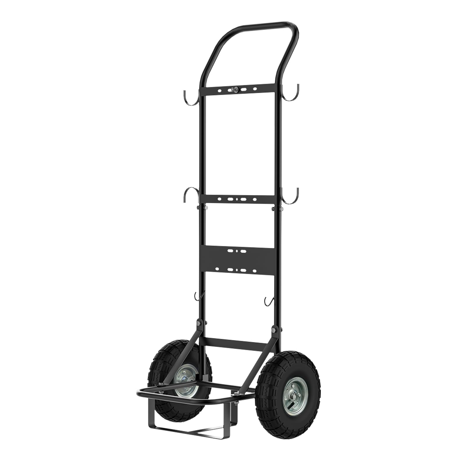 CAMPLUX Mobilny Wózek na Butle Gazowe i Podgrzewacz Wody, Stalowy Wózek Ręczny z Kołami Pneumatycznymi 26 cm (10”), Idealny do Kempingu i Mycia Zwierząt, D52