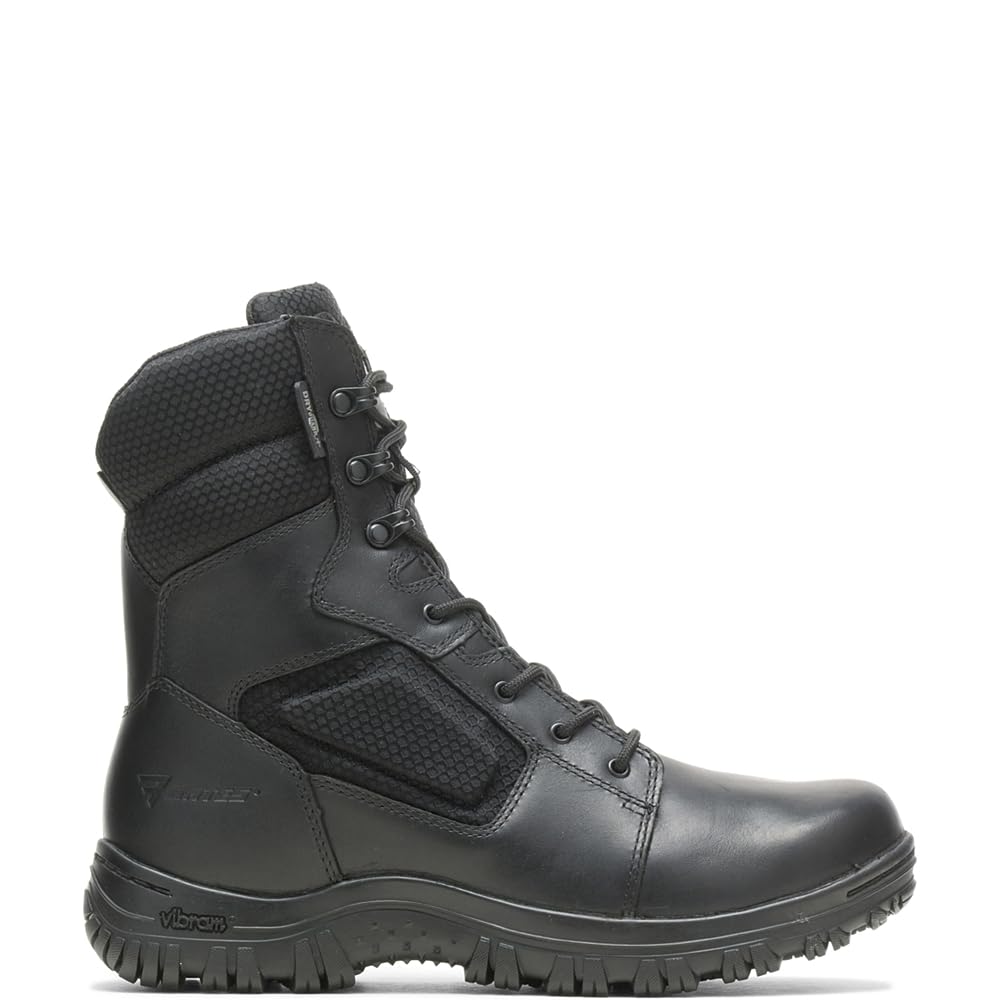 Bates Men's 8" Maneuver Hot Weather Side Zip Fire and Safety Boot, Black, 8.5