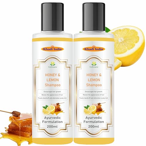 Image of Khadi Vedimatic Natural Honey and Lemon Juice shampoo, 100% Pure & Natural (Pack Of 2, Honey Lemon)