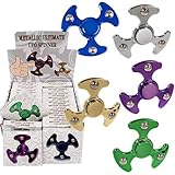 iGifts Inc. UFO Fidget Spinner Metallic Assorted Colors Bulk (Pack of 24)