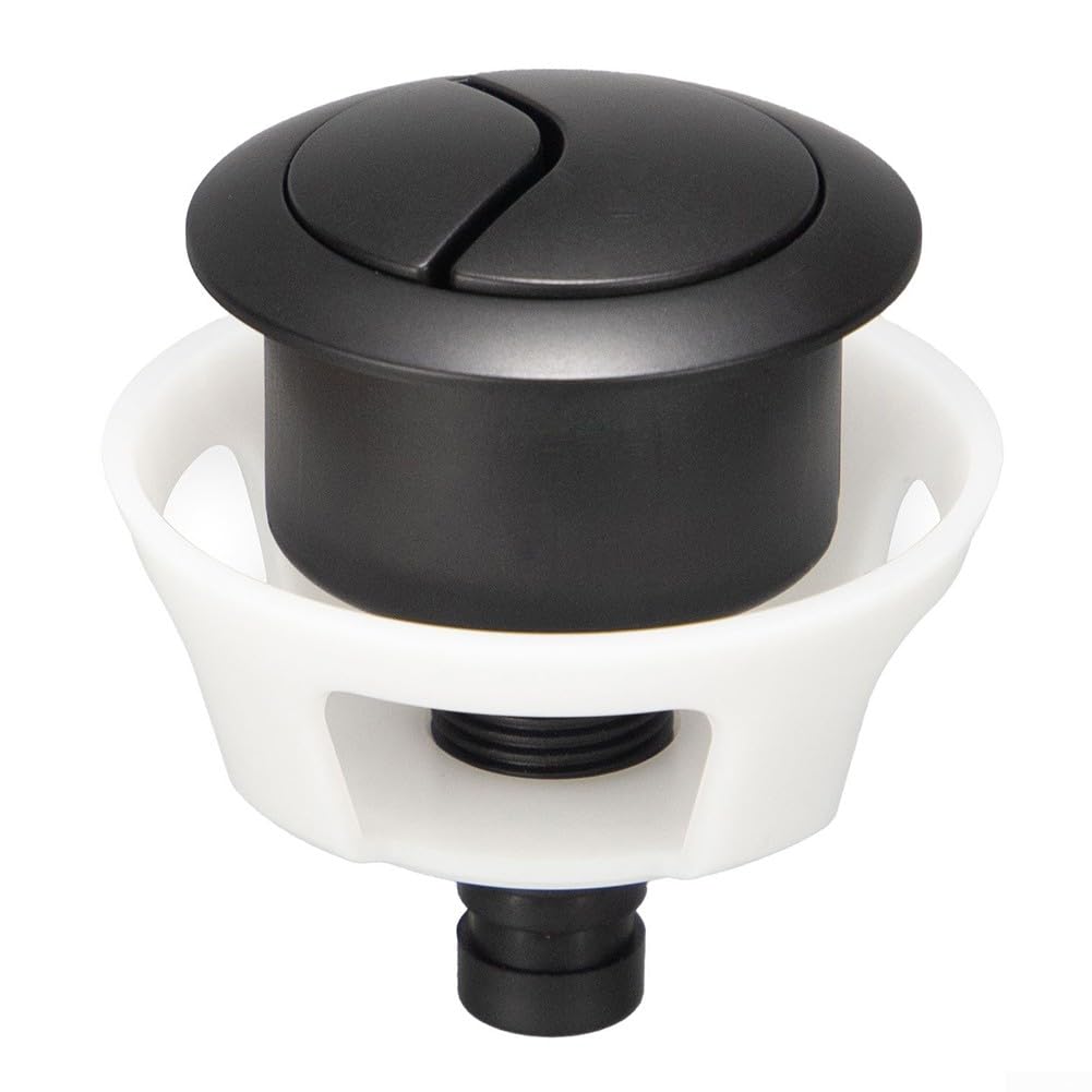 Chicbosomn Black Toilet Flush Button Replacement, Fits For Cable Operated Concealed Cistern Wc(Black)