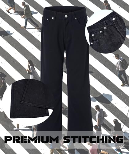 Pantete Men's Baggy Wide Leg Pants Hip Hop Straight Leg High Waist Classic Relax Fit Skateboard Trousers 6