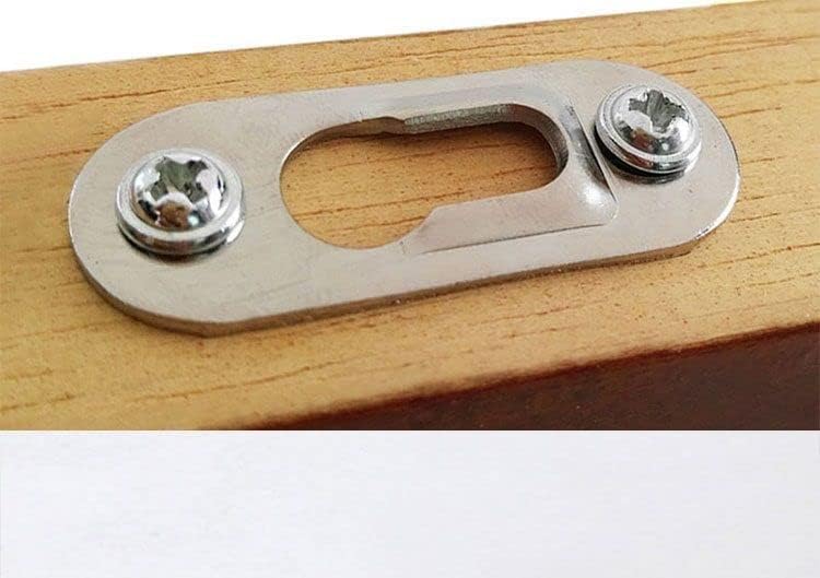 Image of Aicosineg 20Pcs Keyhole Hanging Plate 1.5 inch x 0.55 inch Single Hole Hook Metal Keyhole Hangers Keyhole Hanging Fasteners for Mirror Picture Frames Silver