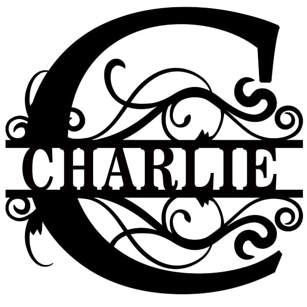 Personalized Family Name Sign, Metal monogram, Custom name