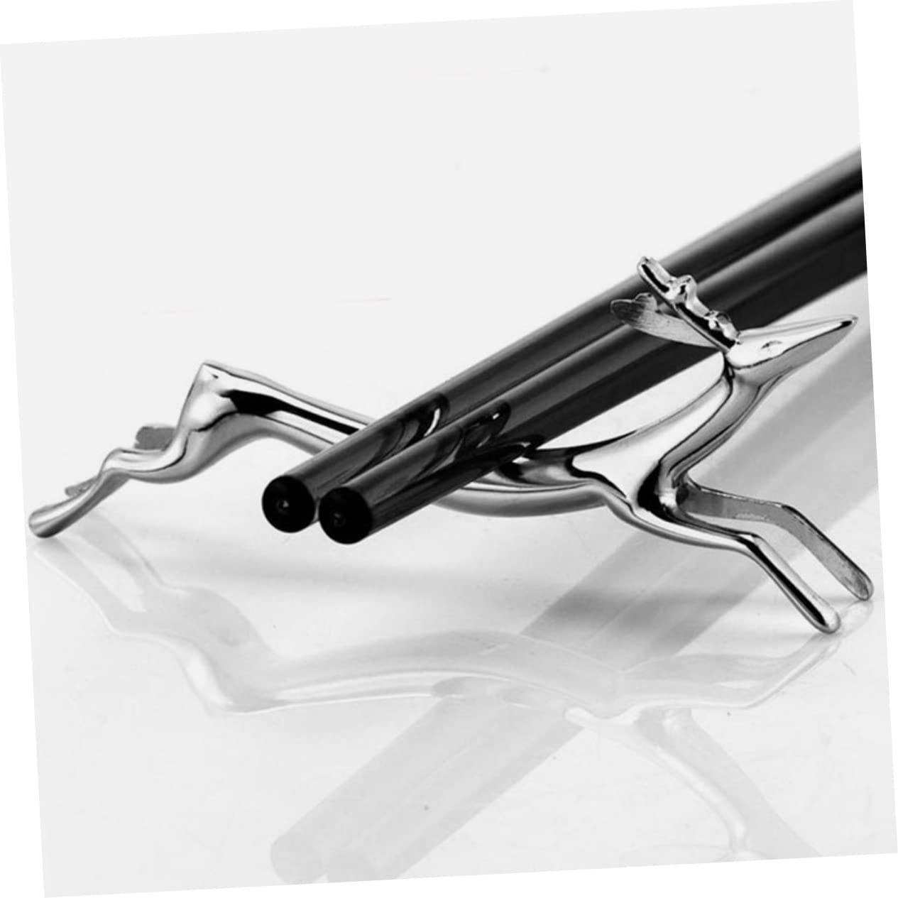 BESTonZON 8 Pcs Cucciolo Bacchette Riposo Mini Spatola Mini Cucchiaio Bassotto Statua Supporto Forchette Cremagliera Bacchette Cuscino Forniture Per La Cena Portaposate In Metallo