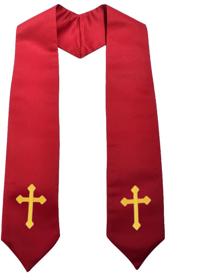 BLESSUME Unisex Church Choir Stoles for Church Graduation Stole with Cross