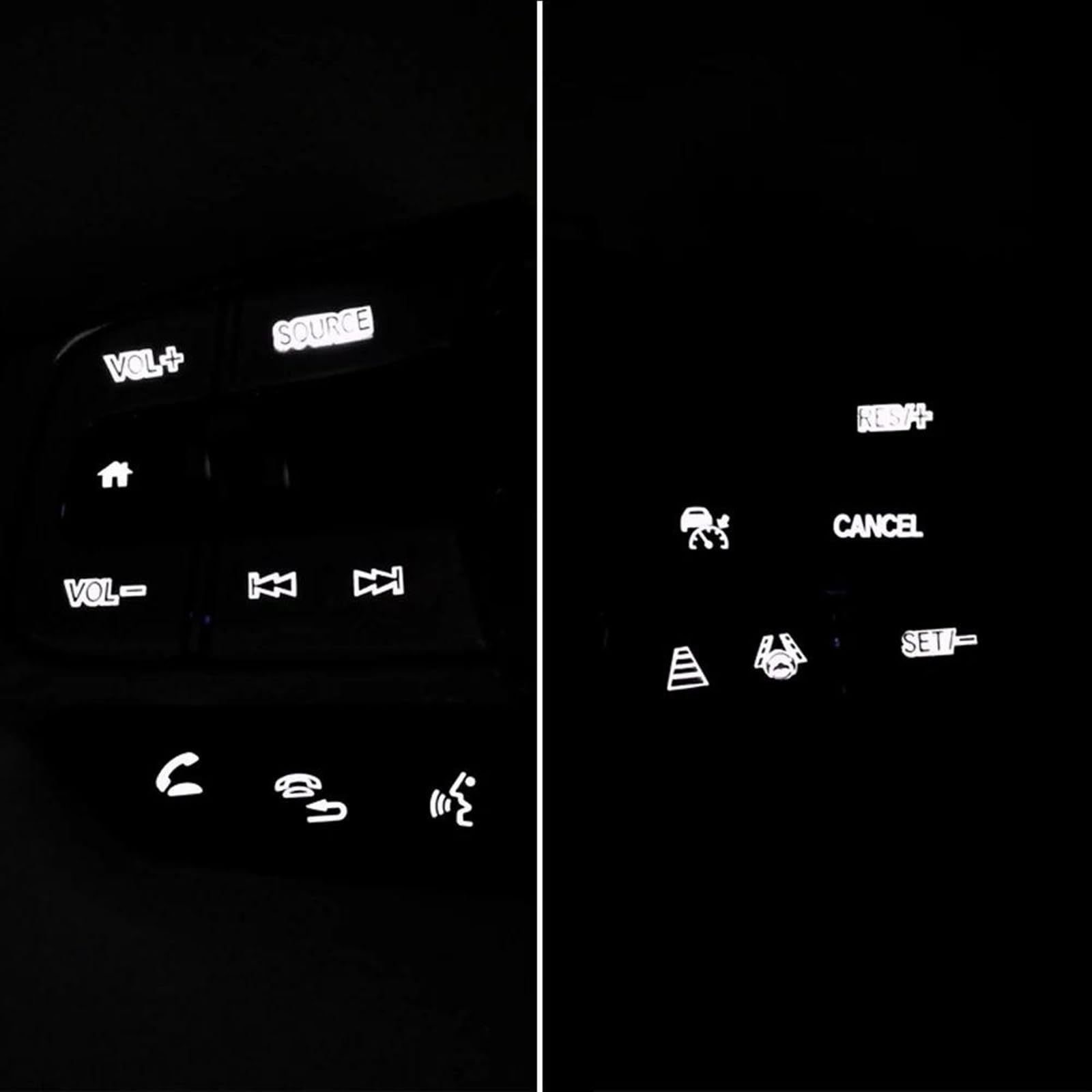 Compatibile con Jazz per Fit 2020 2021 Auto Cruise Control Interruttore del Volume Pulsante al Volante Ricambi Auto Retroilluminazione Bianca Accessori Interni Pulsanti Volante Auto