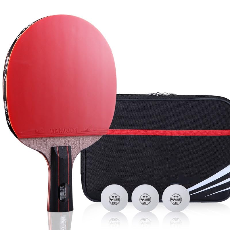 JITEM Professional Ping Pong Paddle for Competition and Training - 7-Layer Pure Wood Base - High Elastic Sponge - Both Offensive and Defensive(Color:B)