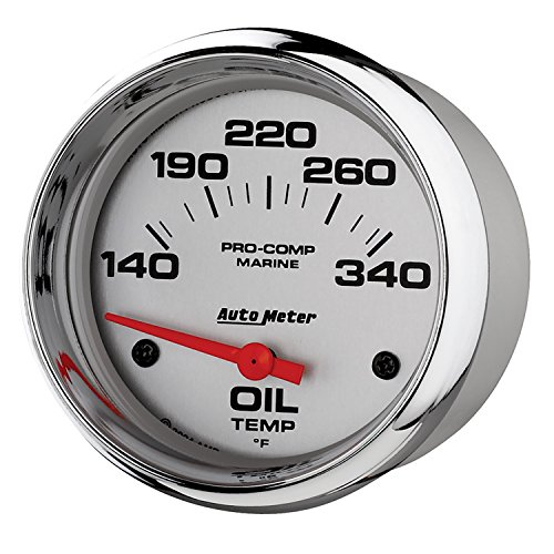 Calibre de temperatura del aceite Auto Meter 200765-35 cromo marino