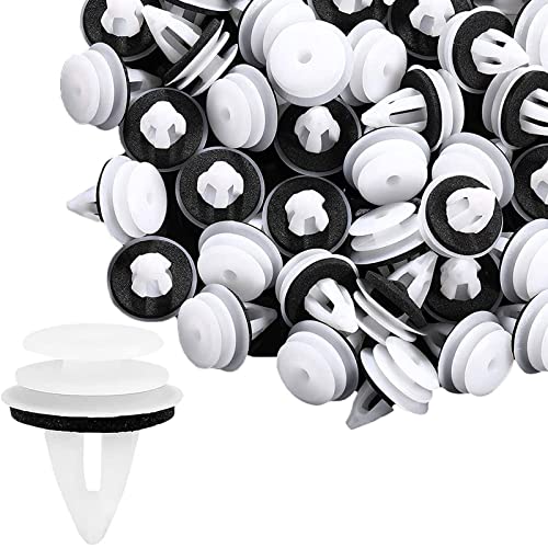 50 pièces Kit de Plastique Clip de Garniture de Porte, Clip de Rivet de Porte en Plastique, pour Remplacer le Pare-chocs de Garniture de Porte