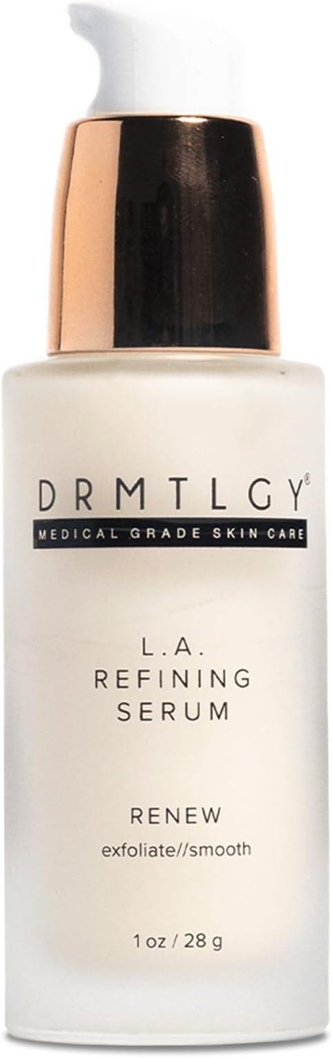 DRMTLGY Lactic Acid 12% Refining Serum for Face - AHA & PHA Exfoliating Face Serum - Dark Spot Serum with Brightening Licorice Root Extract, 1oz