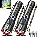 daphomeu Taschenlampe Led Aufladbar, 2er-Pack 250000 Lumen Led Taschenlampe Extrem Hell, Metall Taktische Taschenlampe mit 5 Modi & Zoomable & Batterieanzeige für Camping Wandern NotfäLle AC Wand  günstig Kaufen-daphomeu Taschenlampe Led Aufladbar, 2er-Pack 250000 Lumen Led Taschenlampe Extrem Hell, Metall Taktische Taschenlampe mit 5 Modi & Zoomable & Batterieanzeige für Camping Wandern NotfäLle