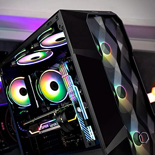 Image of Cooler Master MasterFan MF120 Halo2 ARGB: Case & Cooling Fan, Dual Ring Addressable RGB Lighting, Rifle Bearing, Enlarged Air Balance Blades with Jam Sensor Protection & Upgraded Driver IC - 120mm