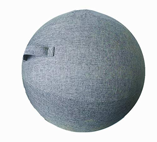 MeTikTok Yoga Ball Cover Balance Ball Cover Für Sitzball Fitnessball Yogaball Büroball Balance, Gymnastikbälle Staubdichte Skin Bag 75Cm Baumwolle Hanf Yogaball Schutzhülle,Cyan Cover