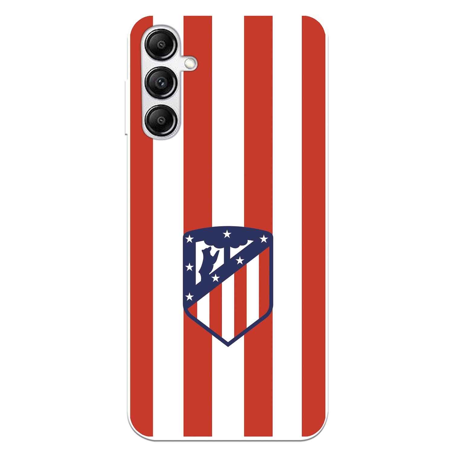 Funda para Samsung Galaxy A14 5G del Atlético de Madrid Escudo Rojiblanco tansparente para Proteger tu móvil. Carcasa de Silicona Flexible con Licencia Oficial Atlético de Madrid