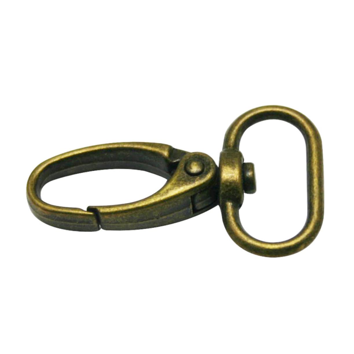 IWOWHERO 20pcs Bronze Oval Swivel Lobster Clasp Hooks Zinc Alloy Material 49 * 25mm Size for DIY Keychains Dog Leashes Crafts