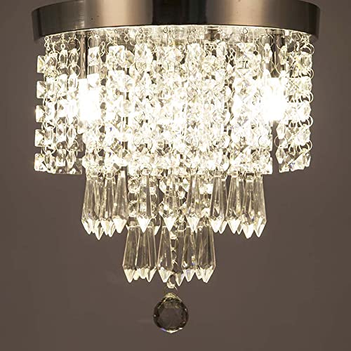 Lustre moderne cristal K9 φ250mm plafonnier design perlé G9