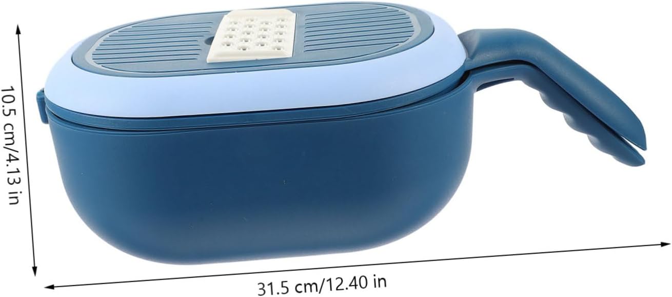 Vegetable Chopper Adjustable Blades Multi-functional Manual Cutter for Fruits and Vegetables Easy to Clean Includes Drain Basket for Efficient Meal Prep