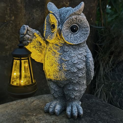 Solar Garden Statues -Rabbit Lantern Outdoor Handmade Resin Statue with LED Light, Cute Carrot Holder for Patio, Yard, Gift Ideas - Image 9