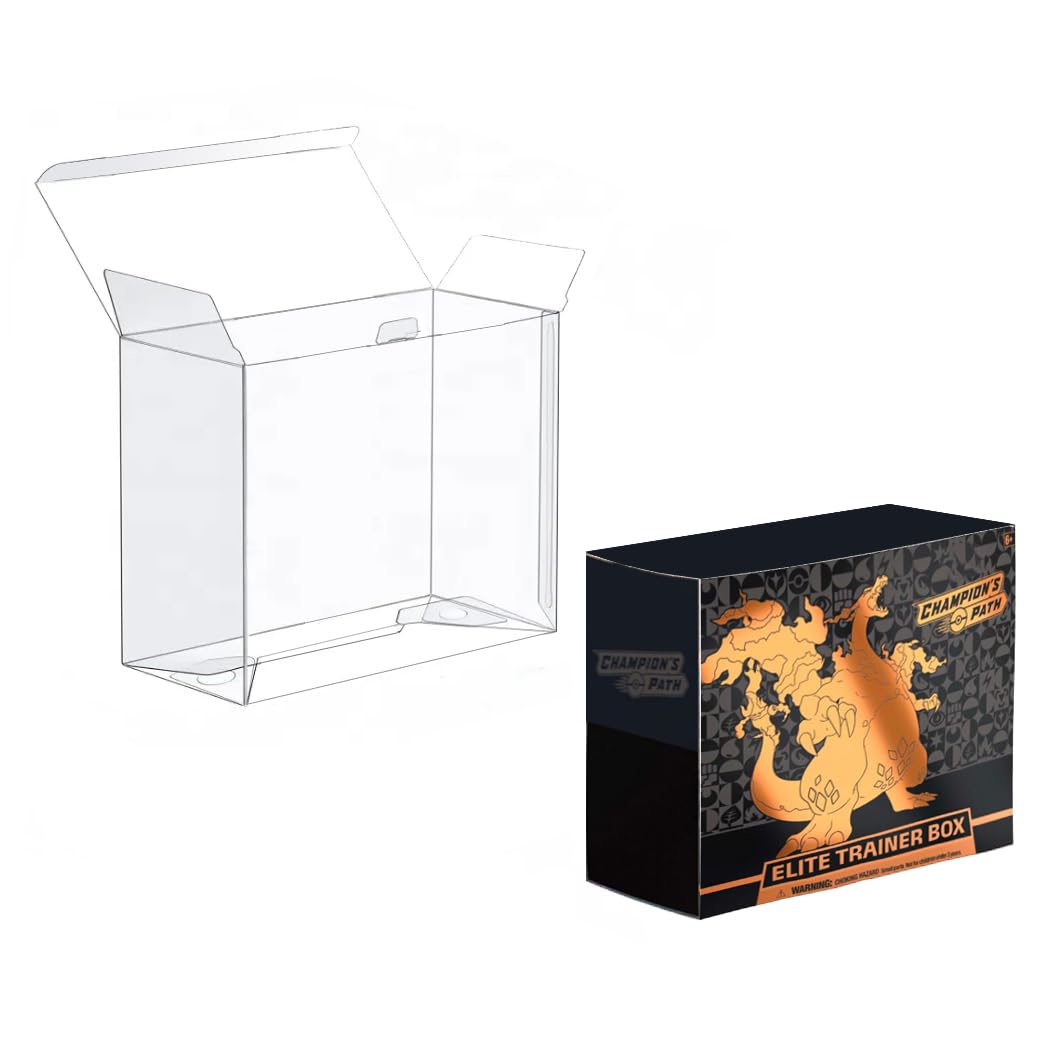 PokéProtection Elite Trainer Box ETB Premium Protector Case (5 PACK) - Premium Clear Protective Display Case for Standard Size Elite Trainer Boxes