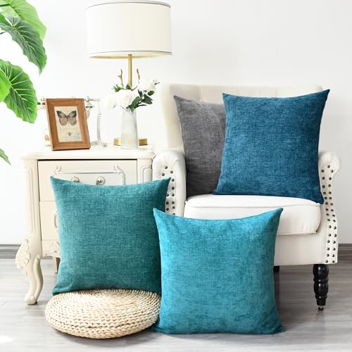 CaliTime Decorative Couch Throw Pillow Covers 18 X 18 Inches Multicolored