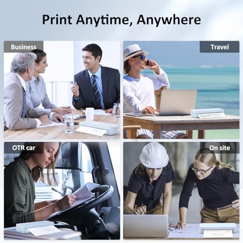 Gloryang Portable 8.5x11 Thermal Printer, Bluetooth, 3 Rolls & Carry Case — 사진 6