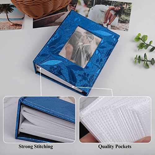 Photo Album 4X6 100 Pockets Photos, Small Capacity Premium Leather Cover Family Wedding Anniversary Baby Holiday Holds 100 Vertical Photos #TOP3