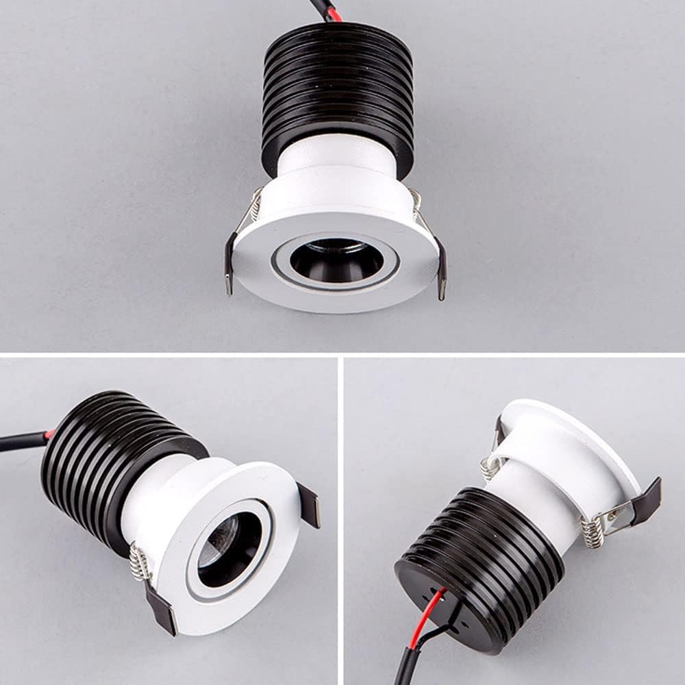 Recessed LED Spot Lighting Fixture 4 Pcs Flush Mount Ceiling Spotlight Accent Lamp, Aluminum Directional Spotlights Ceiling Mounted Lamps for Hallway Living Room Bedroom