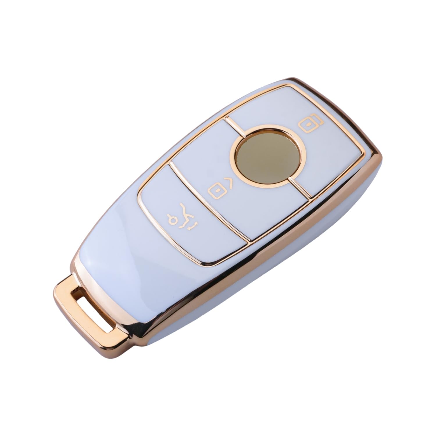 RUXYAXFOL TPU copertura chiave auto per Mercedes Benz S/A/G/B/E/C Classe AMC CLA CLE CLS GLA GLC GLE GLK GLS W221 W222 Custodia chiave auto, 2 pezzi, platino