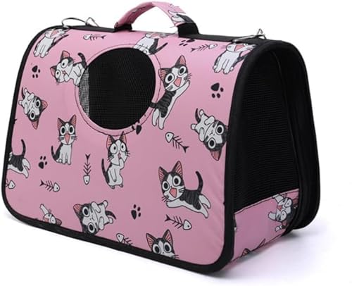 Bolsa Mala de Transporte Pet Estampada – Casinha Portátil para Cães e Gatos, Até 5Kg Ventilada, Dobr