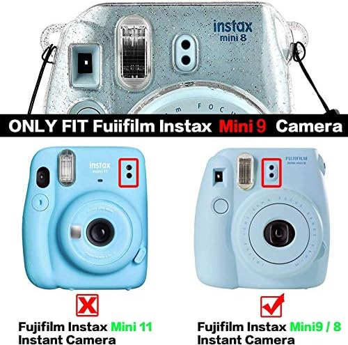 Saika Glitter Crystal Case For Fujifilm Instax Mini 9 8 8 Instant Film Camera With Cute Adjustable Strap Transparent Buy Online At Best Price In Uae Amazon Ae