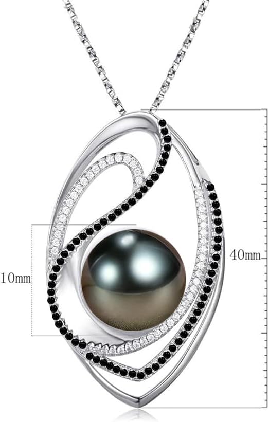 Mothers Day Gifts for Mom, Wife, Women - Tahitian Black Pearl Necklace - Wedding, Birthday, Anniversary, Valentine's, Christmas Jewelry - Image 5