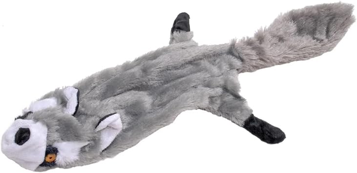 Jeffers Pet Thinnies Unstuffed No Squeaker Dog Toy 21" Plush Raccoon, Flat Stuffing Free Chew Toy for Small, Medium & Large Dogs Soft, Interactive Play, Fetch, Tug, Training, Teething