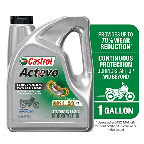 Castrol 03139 Actevo 20W-50 Part Synthetic 4T Motorcycle Oil - 1 Gallon Jug, (Pack Of 3) #TOP1