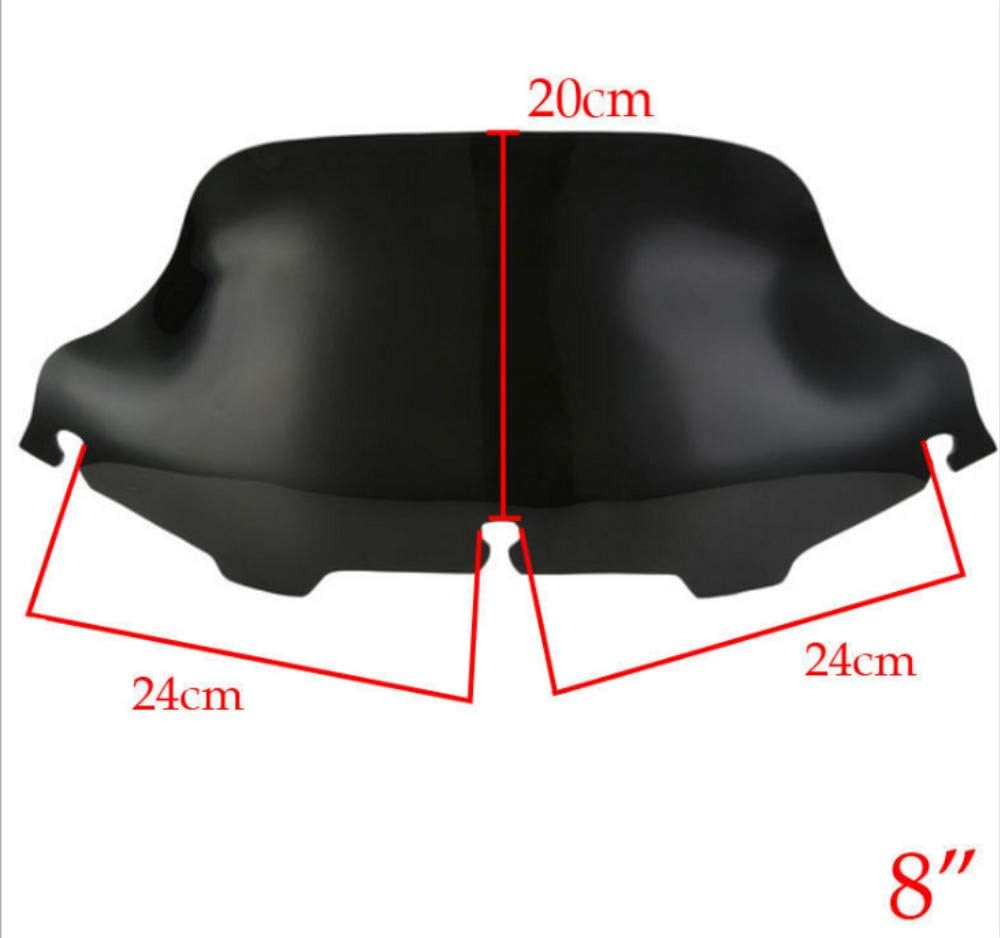 Motorcycle 8" Black Windshield Fairing Windscreen For Harley Electra Street Glide FLHX Touring 1996-2013