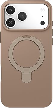 CONSTRAIN Apple iPhone 18 Pro Max ve iPhone 17 Pro Max İçin Halka Standlı Esnek Silikon MagSafe İle Uyumlu Telefon Kılıfı Arka Kapak - Kahverengi