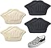 4 paia di cuscinetti per tallone, inserti per tallone, fodera autoadesiva, solette per la cura dei piedi, previene le strozzature e le vesciche (beige e nero)