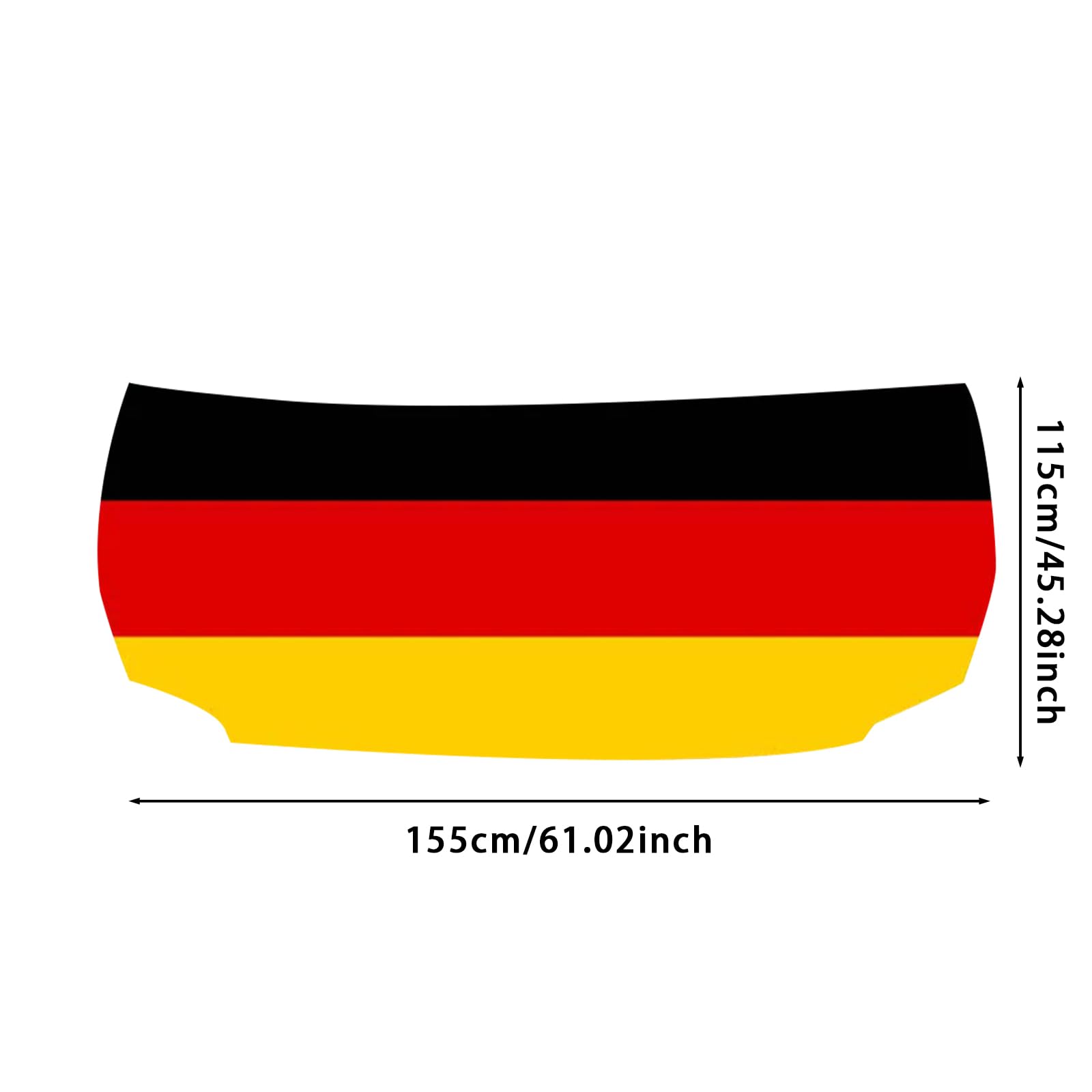Auto Fahnen Deutschland Komplett Set - Motorhaubenfahne, 2 Autofahnen Fenster & 2 Außenspiegelfahnen, Fußball Fanartikel FZG für EM & WM, Deutsche Flagge Fahrzeug Deko (1 Set)