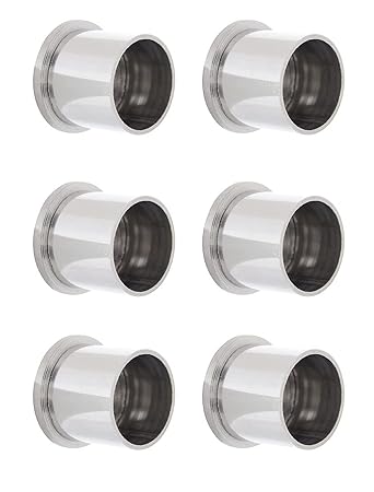 WSK Stainless Steel Curtain Brackets Wall Bracket, Suitable for Curtain 1 Inch Rod, Pack of 6 Pcs F569(H)-003