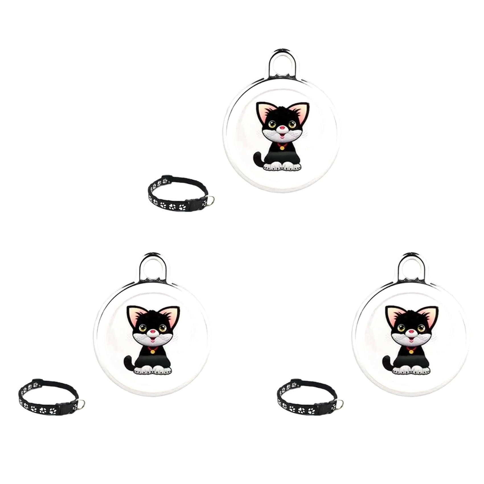 Traqueur GPS pour animaux : lot de 3 localisateurs Bluetooth étanches avec collier pour chat