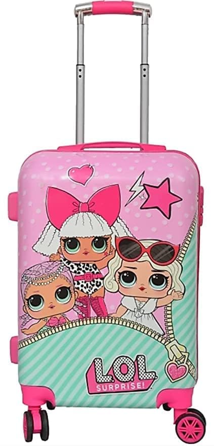 Image of ADSON Abs Kids Trolley 360 Rotating Luggage 360 Degree Wheels Non-Breakable 16 Inch Kids Hardsided Suitcase with 4 Wheels, 360 Degree Wheel Travel Trolley Bag (Design 11)
