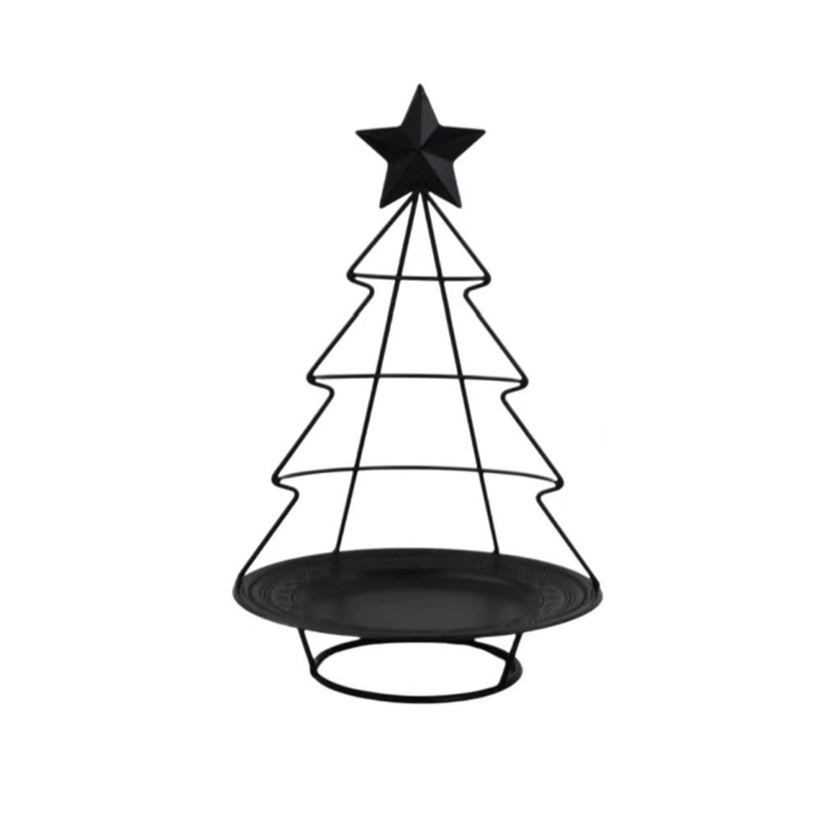 Shntig Christmas Tree Tealight Holders, Christmas Decorations Iron Holer Candlestick Holiday Tabletop Centerpieces Tree Tealight Holders Decorative Stands Centerpiece Decorative