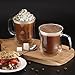 ecooe 12 oz Double Walled Glass Coffee Mug Latte Cappuccino Cups Set of 2, Clear Glass Coffee Cups with Handle, Insulated Coffee Cup Borosilicate Heat Resistant Double Wall Glass Coffee Mug Tea Cups