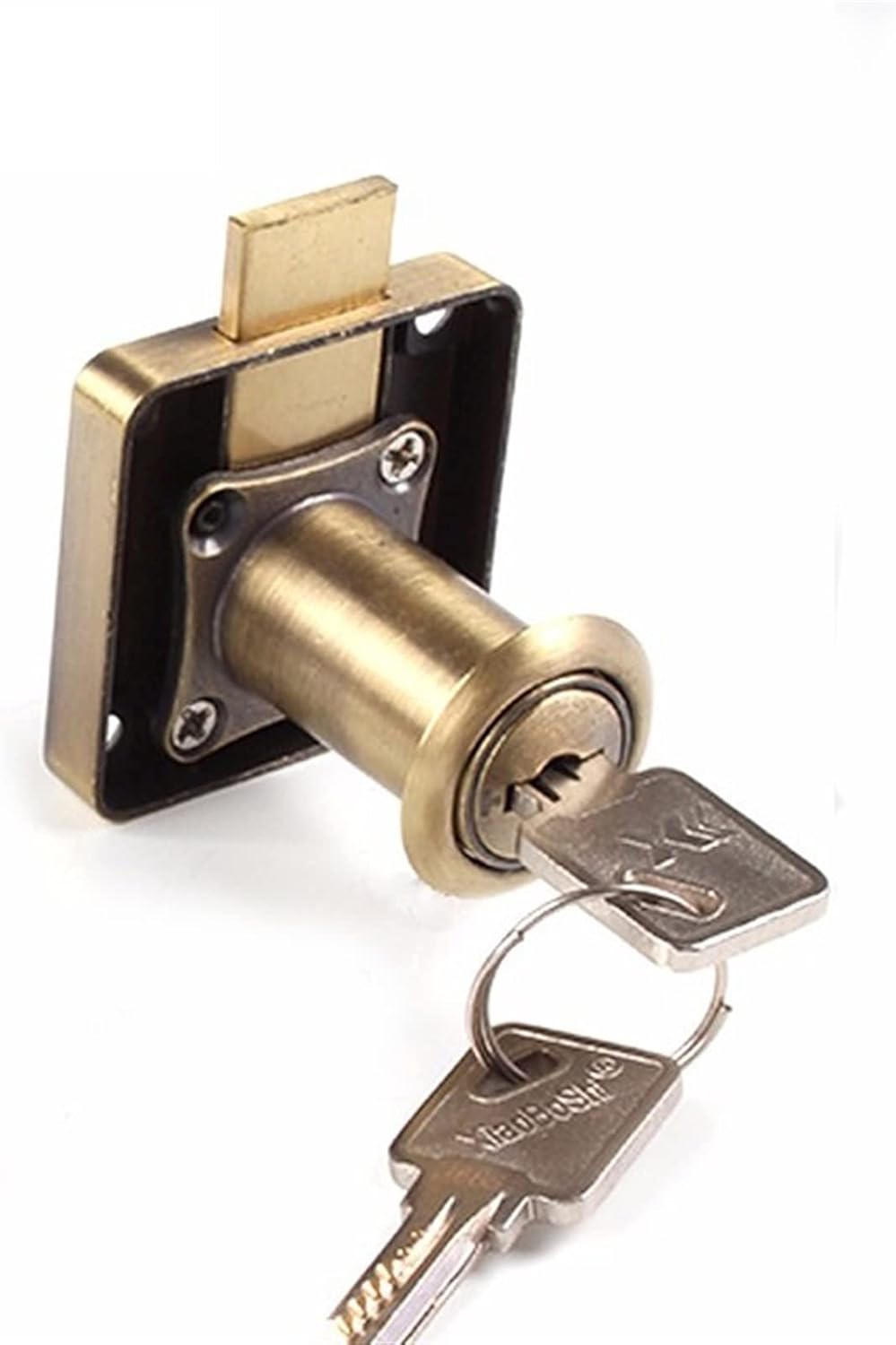Drawer Lock Bronze with Keys Keyed Different Furniture Hardware MMS386 1Pcs (Color : 1 pcs NO 01)