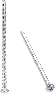 uxcell M4x80mm Machine Screws Pan Phillips Cross Head Screw 304 Stainless Steel Fasteners Bolts 10Pcs
