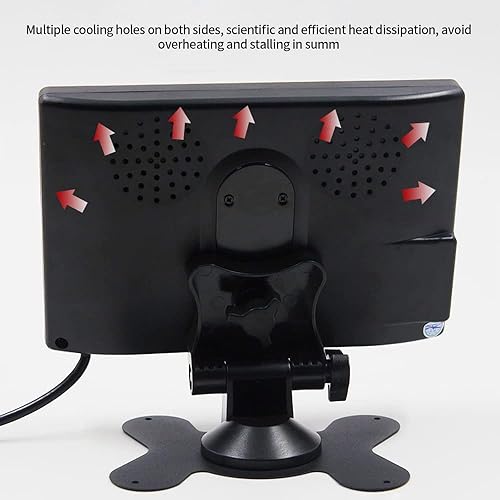 Miniatura 6 de B-Qtech Solo monitor de cámara de respaldo HD de 7 pulgadas, pantalla LCD TFT de visión trasera a color para automóvil, SUV, camioneta, V1V2 dos